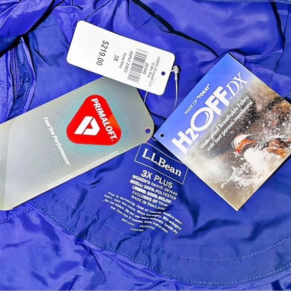 Plus size LL Bean winter coat royal blue NEW - Picture 3 of 4